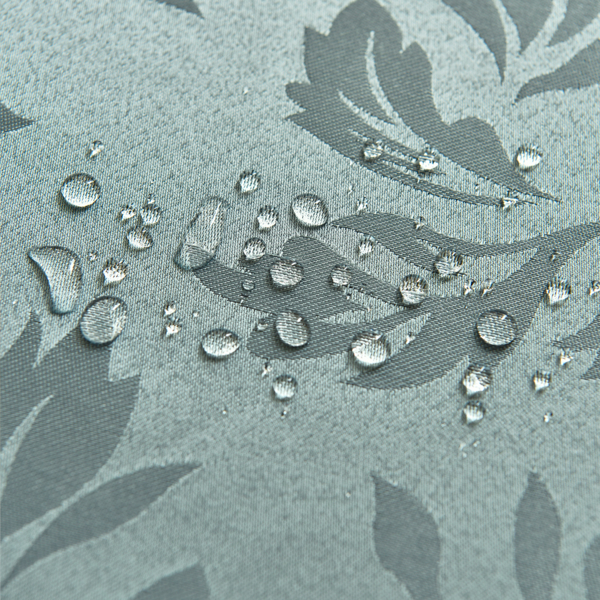 Sage Green Floral Jacquard Rectangle Tablecloth – Waterproof