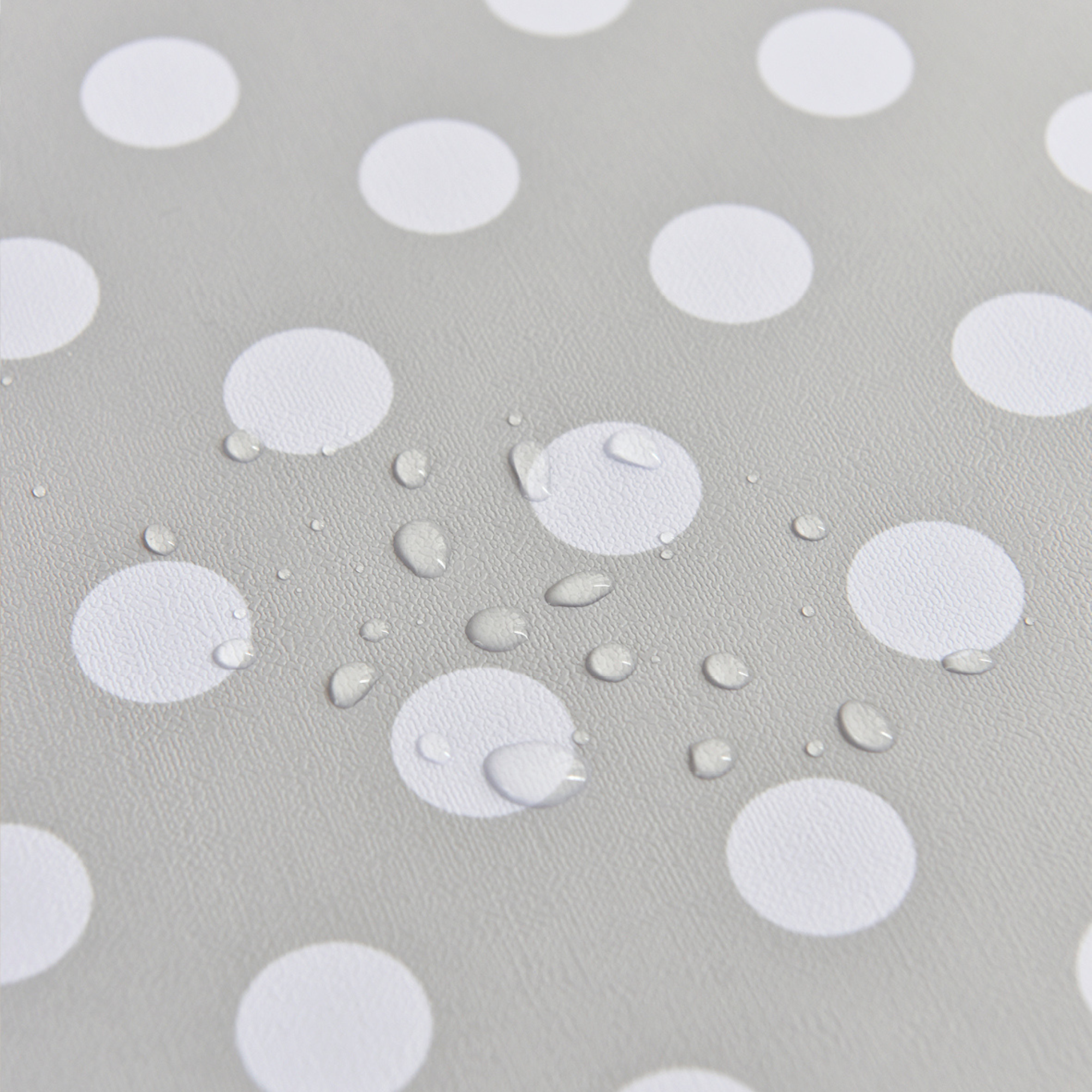 Waterproof Polka Dot Vinyl Tablecloth-Grey
