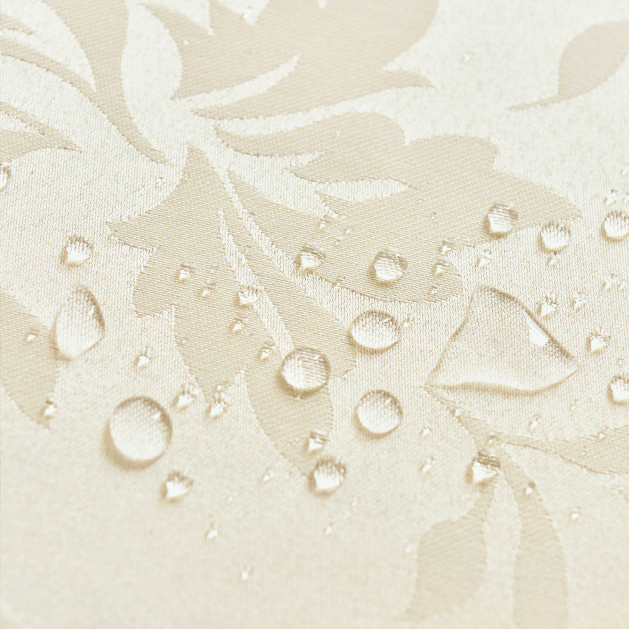 Ivory Floral Jacquard Rectangle Tablecloth – Waterproof