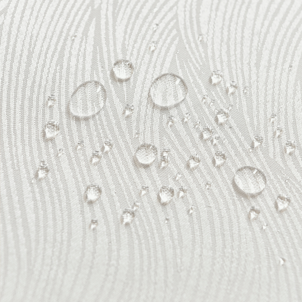 Water Ripple Pattern Jacquard Rectangle Tablecloth – White