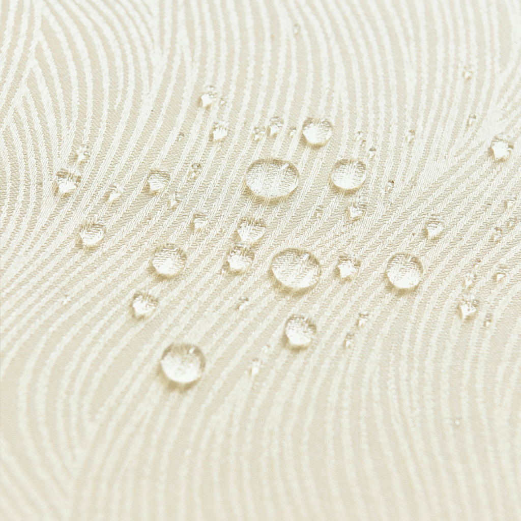 Water Ripple Pattern Jacquard Rectangle Tablecloth – Ivory